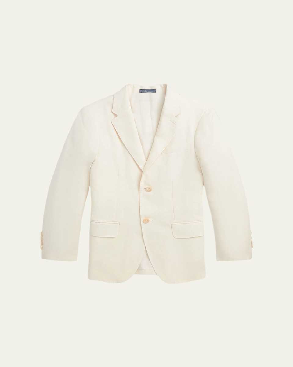 Boy's Solid Linen Tailored Sport Coat, Size 8-